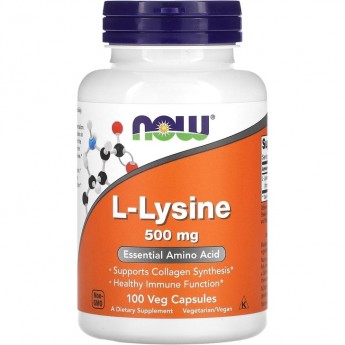 Аминокислота L-лизин NOW FOODS L-LYSINE 500 mg - 100 таблеток Аминокислота L-лизин NOW FOODS L-LYSINE 500 mg - 100 таблеток