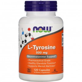 Аминокислота NOW FOODS L-TYROSINE, 500 мг, 120 капсул Аминокислота NOW FOODS L-TYROSINE, 500 мг, 120 капсул