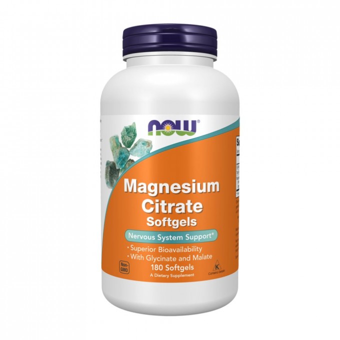 Магний Цитрат NOW FOODS MAGNESIUM GLYCINATE 180 TABS NS31762