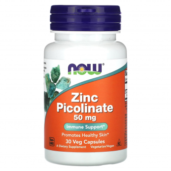 Минералы NOW FOODS ZINC PICOLINATE 50mg 30 вегкапсул Минералы NOW FOODS ZINC PICOLINATE 50mg 30 вегкапсул