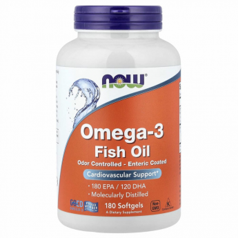 Омега-3 NOW FOODS OMEGA-3 ENTERIC 180 SGELS Омега-3 NOW FOODS OMEGA-3 ENTERIC 180 SGELS
