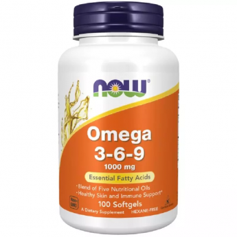 Омега NOW FOODS OMEGA 3-6-9 1000 mg with a blend of Flax Seed, Evening Primrose, Canola, Black Currant and Pump Омега NOW FOODS OMEGA 3-6-9 1000 mg with a blend of Flax Seed, Evening Primrose, Canola, Black Currant and Pump
