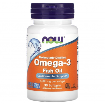 Рыбий жир NOW FOODS OMEGA-3 1000 mg 30 капсул